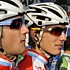 Andy et Frank Schleck pendant le championnat du monde sur route à Varese 2008